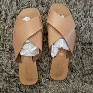 Seychelles Tan Leather Sandals sz 7
